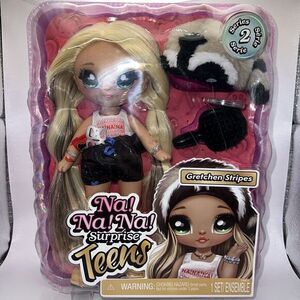 Na! Na! Na! Surprise GRETCHEN STRIPES 11" Soft Doll‎ TEENS SERIES 2 Raccoon 2021